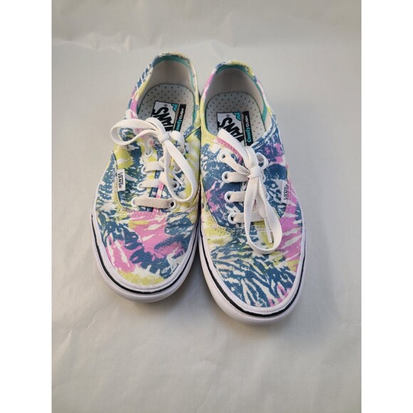 Vans ComfyCush Tie-Dye Sneakers 6.5 Women’s Old Skool Orchid Rainbow Shoes - Picture 1 of 8